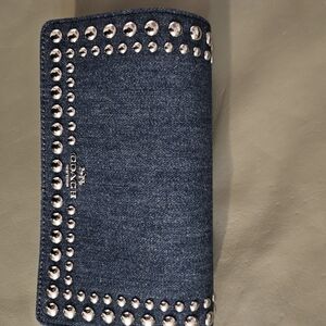 Coach Denim Studded Wallet